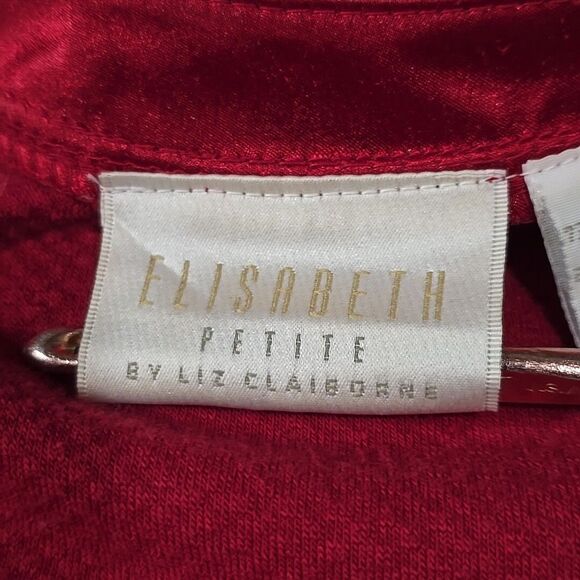 Oversized Velour Red Zip Jacket 2XL Elisabeth Crop Satin Soft Glam Lightweight - Picture 14 of 16